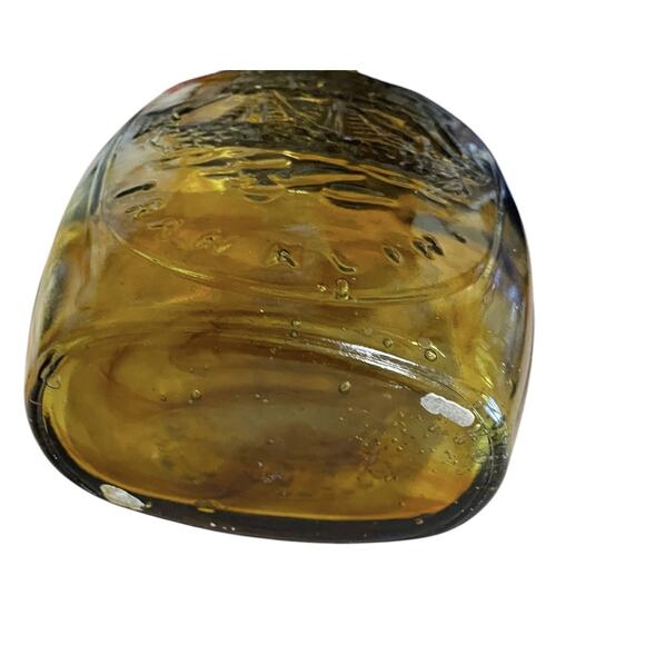 Franklin TWD Glass Bottle VTG Amber Embossed Eagle and Ship 8.75" Bicentennial - Picture 6 of 14